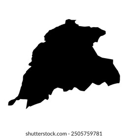 Bannu district map, administrative division of Pakistan. Vector illustration.
