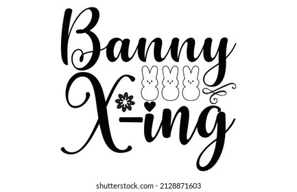 Banny x-ing -  Easter eggs isolated on white background. 