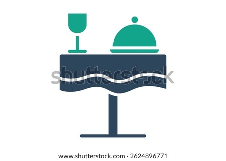 Banquet icon. solid icon style. icon related to catering services food. catering elements vector illustration