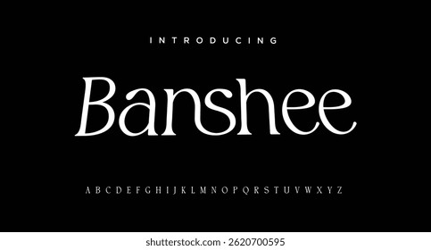 Banshee Creative modern technology alphabet fonts. Abstract typography urban sport, techno, fashion, digital, future creative logo font. vector illustration