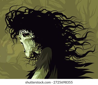 Banshee gritando fantasma ghoul hembra