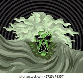Banshee gritando fantasma ghoul hembra