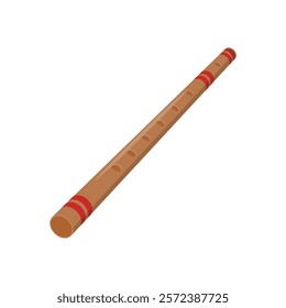 Bansuri, Indian Symbol Vector Illustration