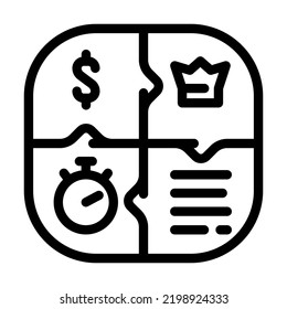 bant budget authority needs timeline line icon vector. bant budget authority needs timeline sign. isolated contour symbol black illustration