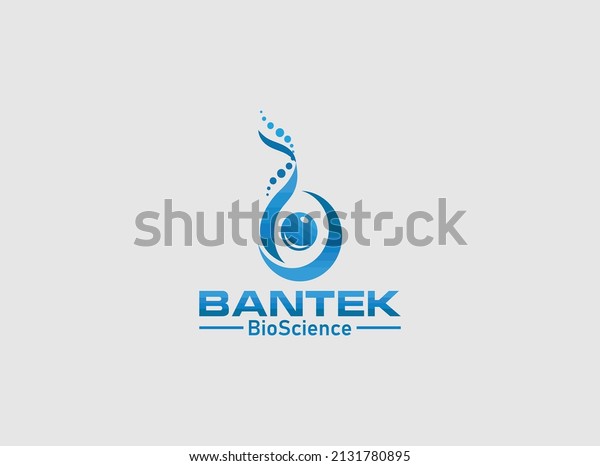 Bantek Bioscience Logo Blue Dark Light Stock Vector (Royalty Free ...