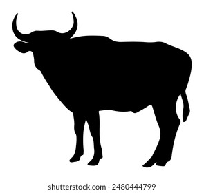 Banteng silhouette icon. Vector image.