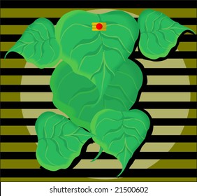 Banyan leave as lord Ganesha 	