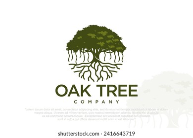banyan Tree logo . icon silhouette of a tree . Vector illustration