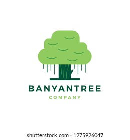banyan tree logo vector icon illustration