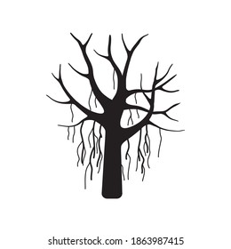 banyan tree  vector template. very helpful for children's crafts, ready to print.