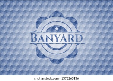 Banyard blue hexagon badge.