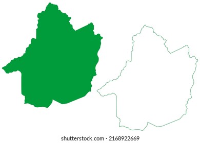 Banzae municipality (Bahia state, Municipalities of Brazil, Federative Republic of Brazil) map vector illustration, scribble sketch Banzae map