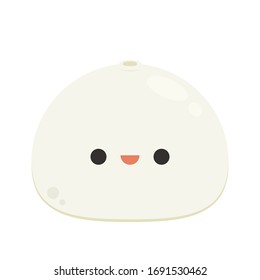 Bao character design. Steamed Bun character. Steamed Bun vector. Steamed Bun on white background. 