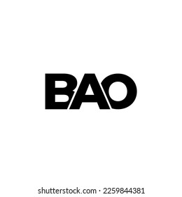 BAO initial letter monogram logo