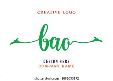 BAO lettering logo is simple, easy to understand and authoritative