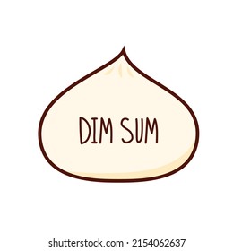 Bao vector. Steamed Bun logo design. Steamed Bun vector. Steamed Bun symbol. Steamed Bun on white background.