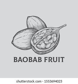 Baobab fruit - Out Line