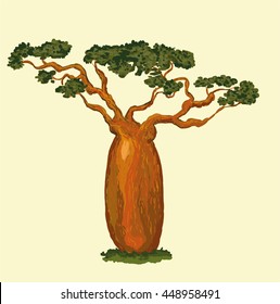 Baobab hand drawn