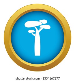 Baobab icon blue vector isolated on white background for any design