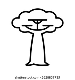 Baobab-Symbol auf weißem Hintergrund, Vektor
Vektorsymbol Pflanzen und Blumen