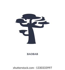 baobab icon. Simple element illustration from africa concept. baobab editable symbol design on white background. Can be use for web and mobile.