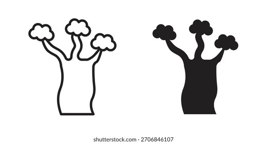 Baobab icon symbol for logo, web, app designs.