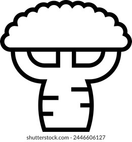 baobab icon. Thin linear style design isolated on white background