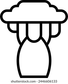 baobab icon. Thin linear style design isolated on white background
