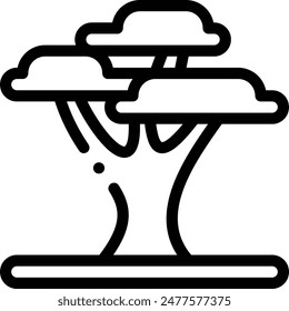 baobab icon. Thin Linear Style Design Isolated On White Background