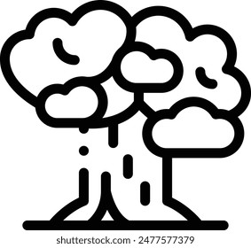 baobab icon. Thin Linear Style Design Isolated On White Background