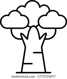 Baobab Icon Vector Element line icon design vector icons
