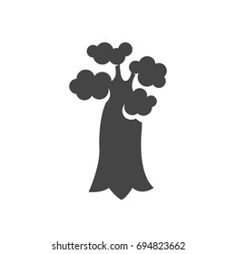 Baobab tree icon on white background. Baobab tree vector logo illustration isolated sign symbol. Modern pictogram for web graphics