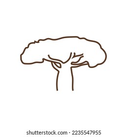 baobab tree icon vector african nature 