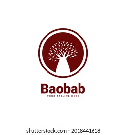 Baobab tree logo badge icon