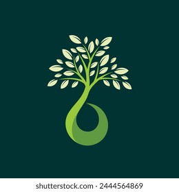 Logo del árbol de baobab, diseño del logotipo de baobab