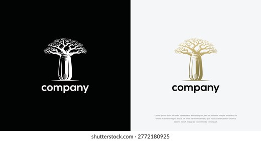 Baobab Tree Logo Design vector