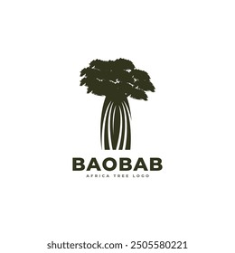 Baobab tree logo icon design template flat vector