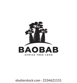 Baobab árvore ícone de logotipo ícone de design de vetor plano