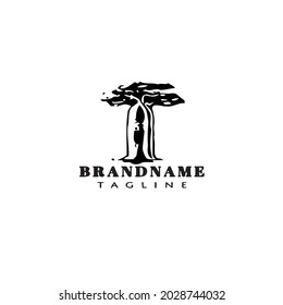 baobab tree logo template icon modern vector illustration