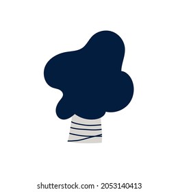 Baobab tree silhouette. simple flat vector illustration. Stylezed hand drawn illustration. 
