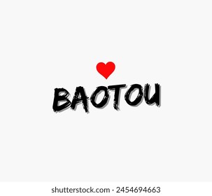Diseños de tipografía baotou: para estampados, carteles, tarjetas, camiseta, sudaderas con capucha de taza de café, etc. 