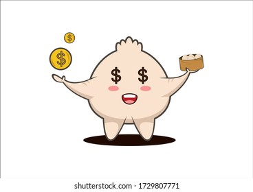 Baozi character design, Bao character traders mascot design illustration cartoon