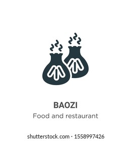 Baozi vector icon on white background. Flat vector baozi icon symbol sign from modern food and restaurant collection for mobile concept and web apps design.
