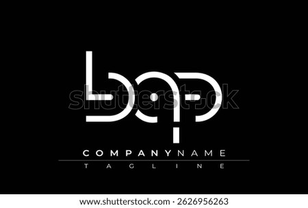 BAP abstract letter design. Modern Business Logo Design With Abstract Typography and Contemporary Style