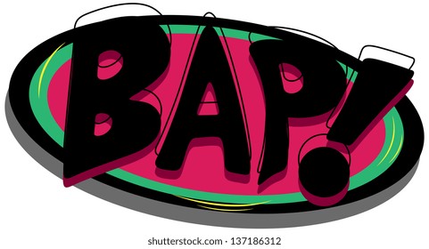 Bap - Comic Expression Vector Text