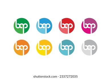 BAP letter color vector logo