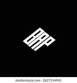 BAP letter logo design on black background.  
BAP letter business logo design. 
BAP creative initials letter logo concept.
