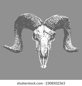 Baphomet Goat Satanic Head with Pentagram