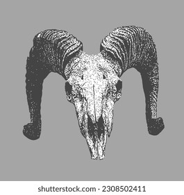 Baphomet Goat Satanic Head with Pentagram