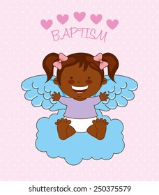 baptism angel design, vector illustration eps10 graphic 